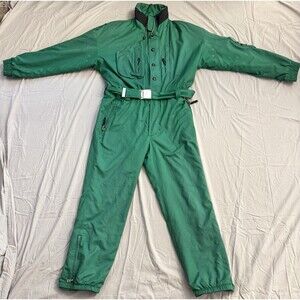 Bogner Sports Snow Full Ski Suit Size 40 Green Checkered Vintage 90’s Flawless